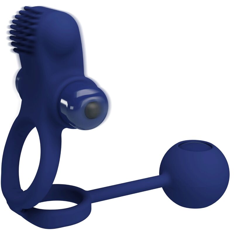 Comprar Pretty Love Remington Doble Anillo Vibrador Azul – Estimulación Dual Con Diseño Ergonómico Para Placer Compartido-Noxtic