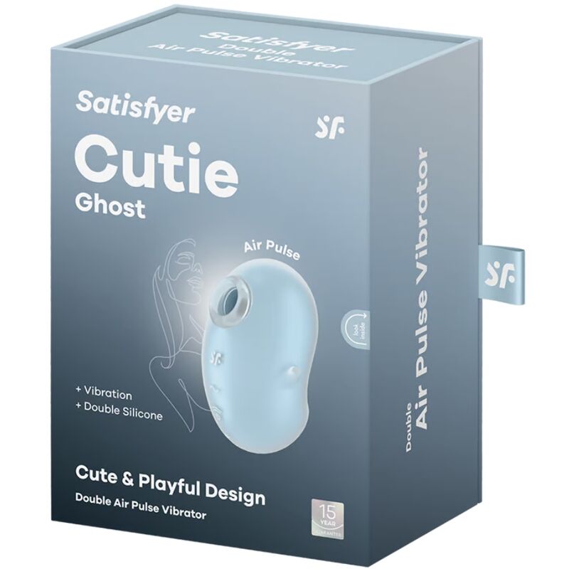 Comprar Satisfyer Cutie Ghost Vibrador Lay-On Azul Claro – Estimulador Recargable Con Diseño Compacto Y Función De Ondas De Presión-Noxtic
