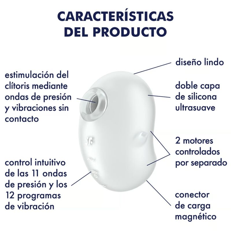 Comprar Satisfyer Cutie Ghost Vibrador Lay-On Blanco – Diseño Encantador Con Tecnología Avanzada Para Placer Personal-Noxtic