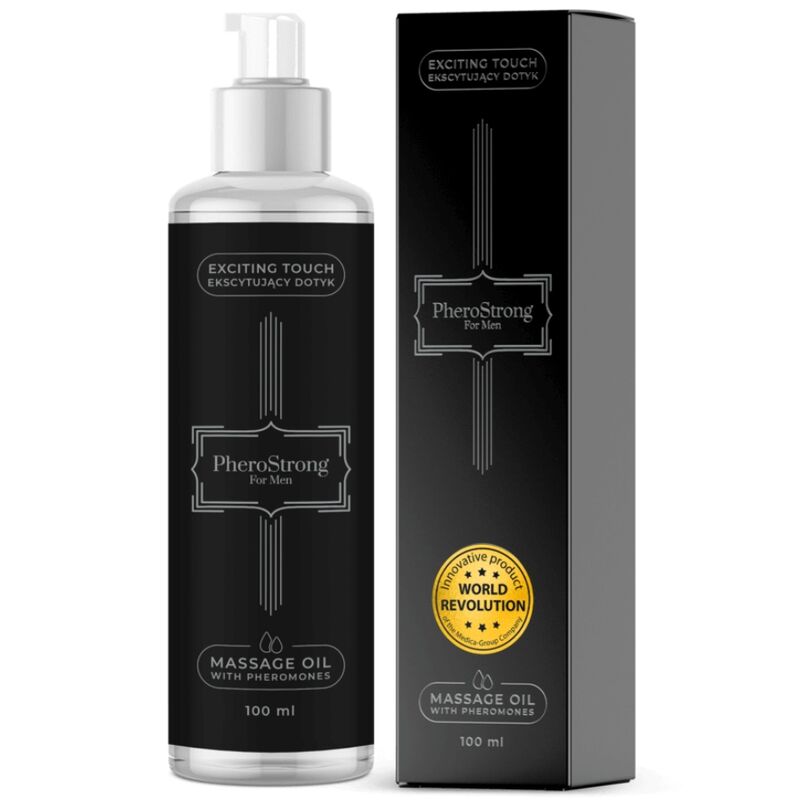 Comprar PHEROSTRONG Aceite De Masaje Para Hombre 100 Ml – Aceite Enriquecido Con Feromonas Para Experiencia Sensorial Única-Noxtic
