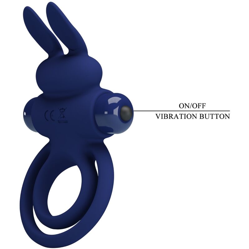Comprar Pretty Love Darey Doble Anillo Vibrador Rabbit Azul – Anillo Estimulante Con Silicona Suave Para Mayor Confort-Noxtic