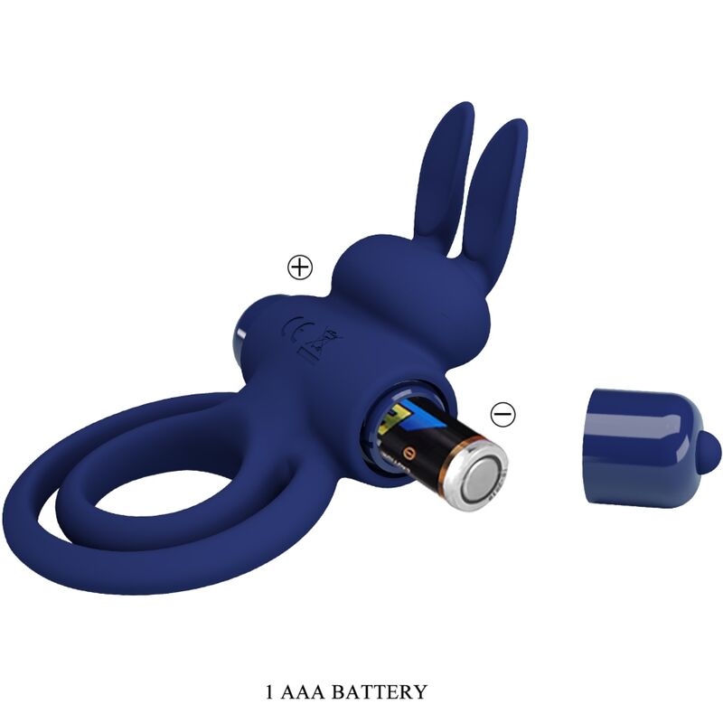 Comprar Pretty Love Darey Doble Anillo Vibrador Rabbit Azul – Anillo Estimulante Con Silicona Suave Para Mayor Confort-Noxtic