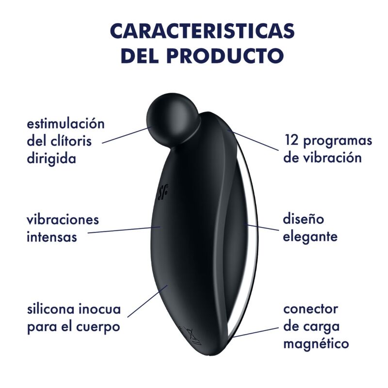 Comprar Satisfyer Spot On 2 Negro – Vibrador Lay-On Con Diseño Elegante Y Funcionalidades Avanzadas-Noxtic