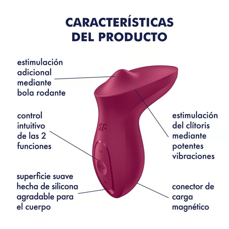 Comprar Satisfyer Exciterrr Vibrador Lay-On Fucsia – Estimulador Con Diseño Elegante Para Placer Único-Noxtic