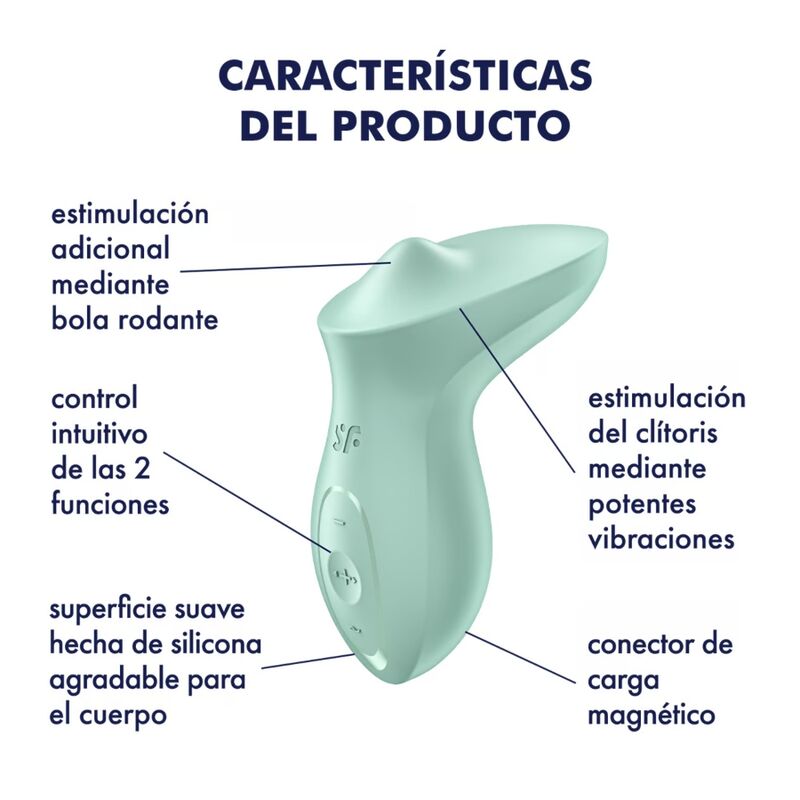 Comprar Satisfyer Exciterrr Vibrador Lay-On Menta – Diseño Elegante Para Placer Intenso-Noxtic