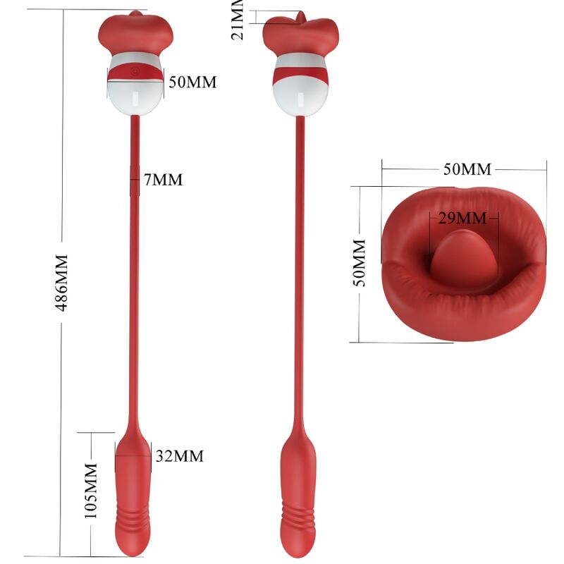 Comprar Pretty Love Ashlynn Boca Roja – Estimulador Con Diseño Ergonómico Para Placer Sensorial-Noxtic
