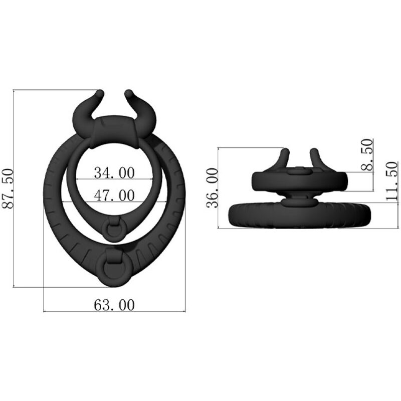 Comprar ARMONY Bull's Pasión Anillo Negro – Diseño Ergonómico Con Silicona Médica Para Máxima Comodidad-Noxtic