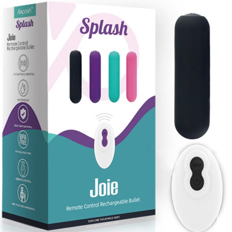 Comprar ARMONY Splash Joie Bala Vibradora Negra – Vibrador Recargable Con 10 Modos De Vibración-Noxtic