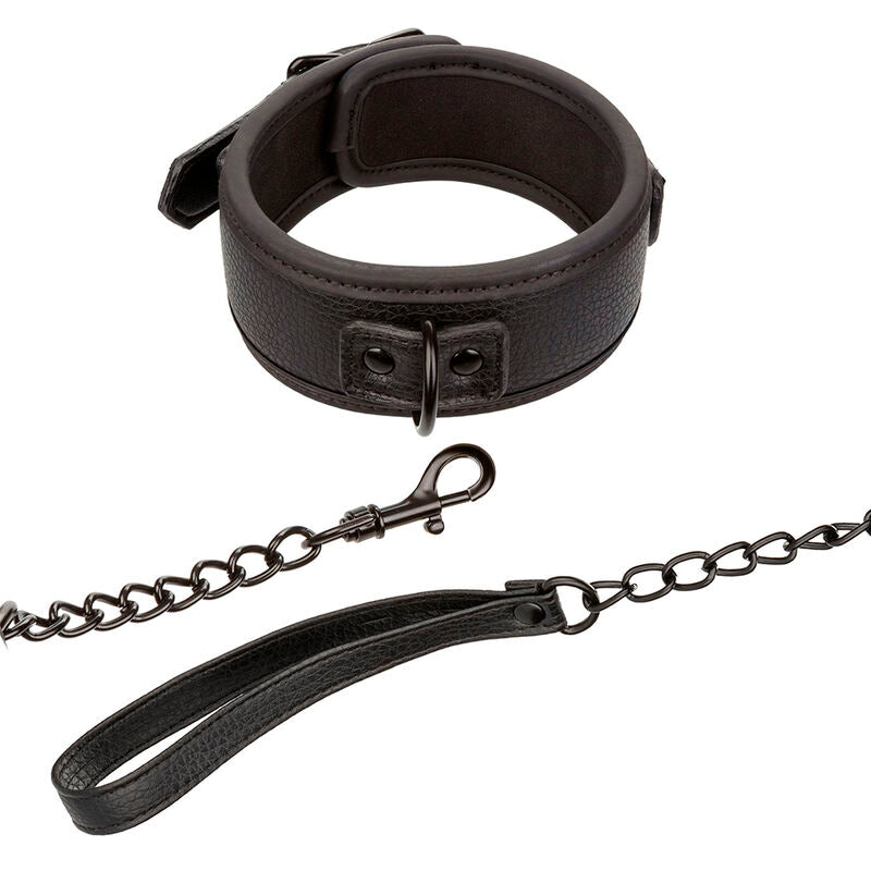 Comprar CALEXOTICS Collar Y Correa Cuero Ajustable Negro – Diseño Elegante Para Exploración Sensorial-Noxtic