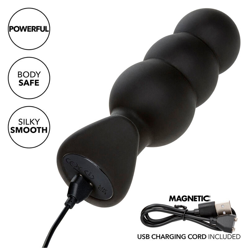 Comprar Calexotics Rock Bottom Plug Anal Con Cuentas – Juguete De Silicona Con 10 Funciones De Vibración-Noxtic