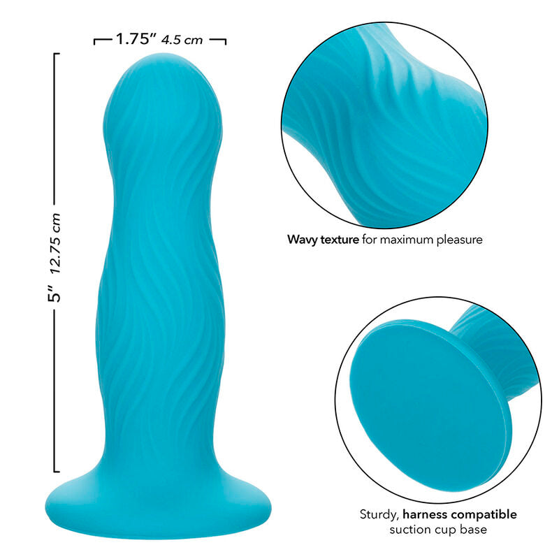 Comprar CALEXOTICS Wave Rider Swell Plug Anal Azul – Diseño Ergonómico Con Textura Ondulada Para Sensaciones Intensas-Noxtic