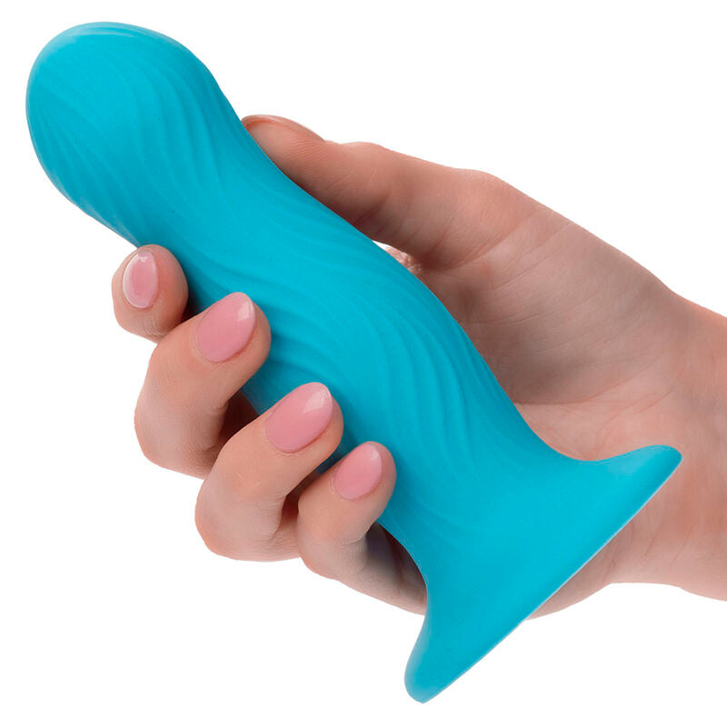 Comprar CALEXOTICS Wave Rider Swell Plug Anal Azul – Diseño Ergonómico Con Textura Ondulada Para Sensaciones Intensas-Noxtic