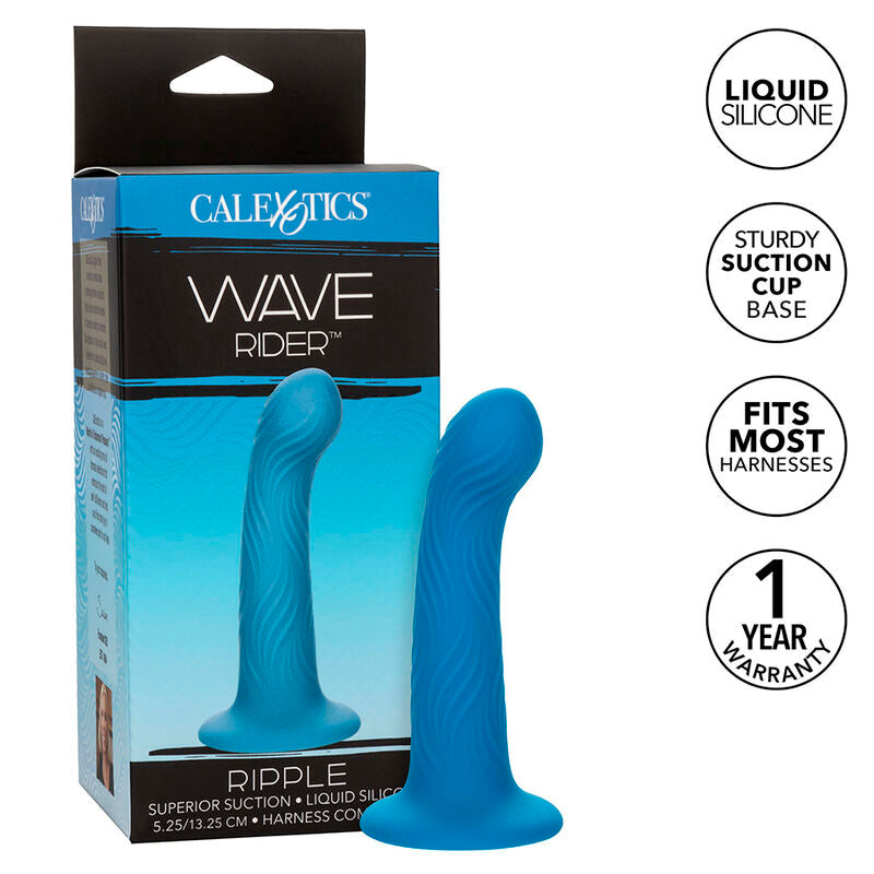 Comprar CALEXOTICS Wave Rider Ripple Plug Anal Azul – Diseño Ergonómico Para Placer Confortable-Noxtic