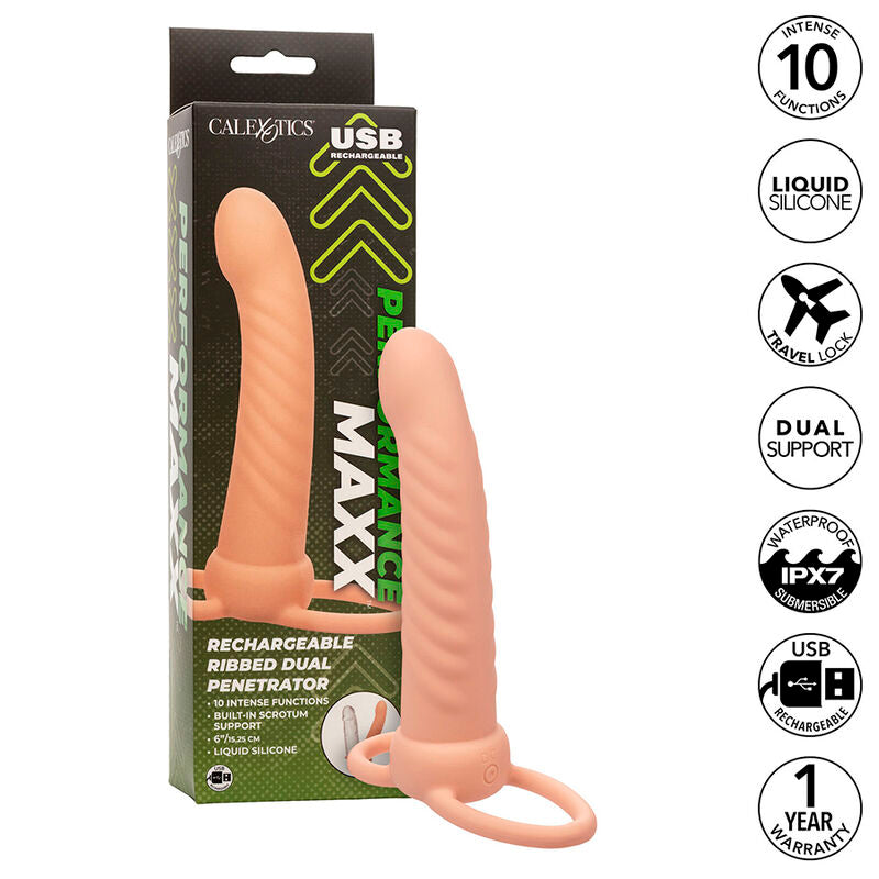 Comprar CALEXOTICS Doble Estimulador Acanalado – 10 Modos De Vibración Para Placer Personalizado-Noxtic