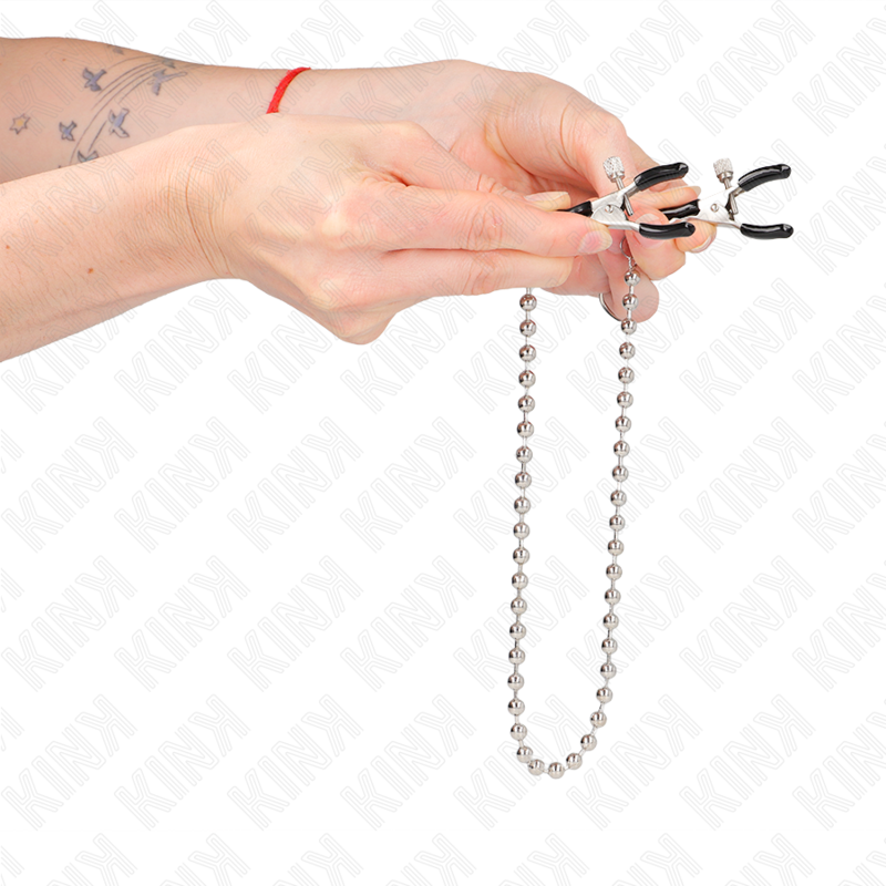 Comprar KINK Pinzas Para Pezones Con Cadena De Bolas 30 Cm – Estimulación Sensorial Con Diseño Elegante-Noxtic