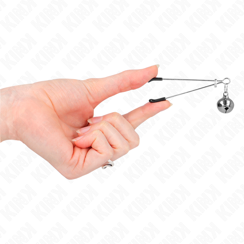 Comprar KINK Pinzas Para Pezones Con Cascabel Plateado – Diseño Elegante Para Estimulación Sensitiva-Noxtic
