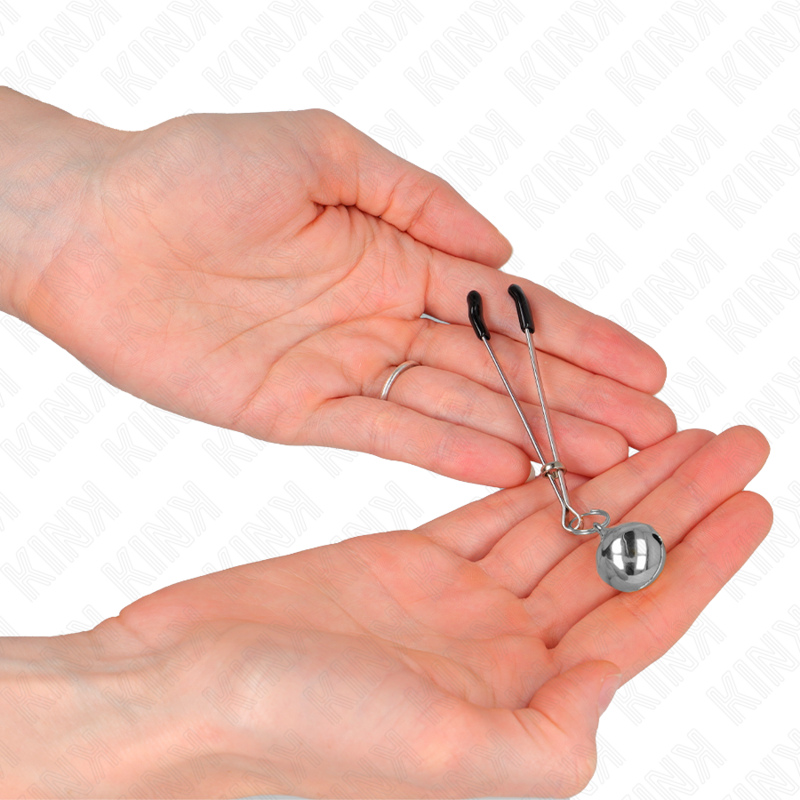 Comprar KINK Pinzas Para Pezones Con Cascabel Plateado – Diseño Elegante Para Estimulación Sensitiva-Noxtic