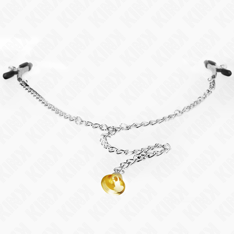 Comprar KINK Pinzas Para Pezones Con Campana Dorada – Estimulación Elegante Con Cadena De 30 Cm-Noxtic