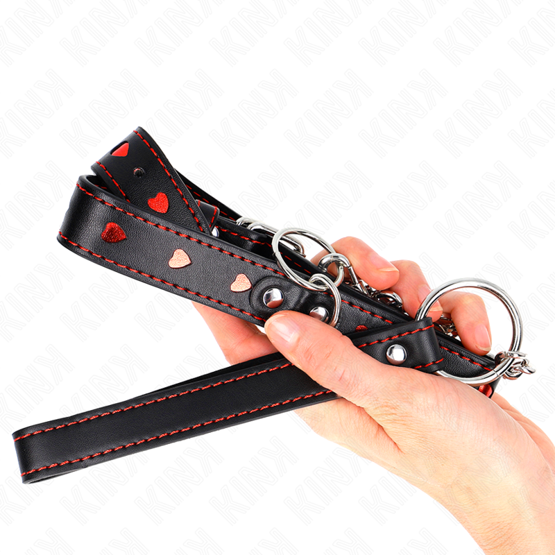 Comprar KINK Collar Con Correa 65 Cm Con Detalles Corazón – Diseño Elegante Para Control y Confianza-Noxtic