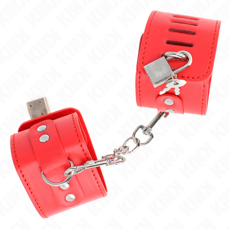 Comprar KINK Muñequeras Con Cierre Candado Rojo – Diseño Ajustable Para Libertad Sensorial-Noxtic