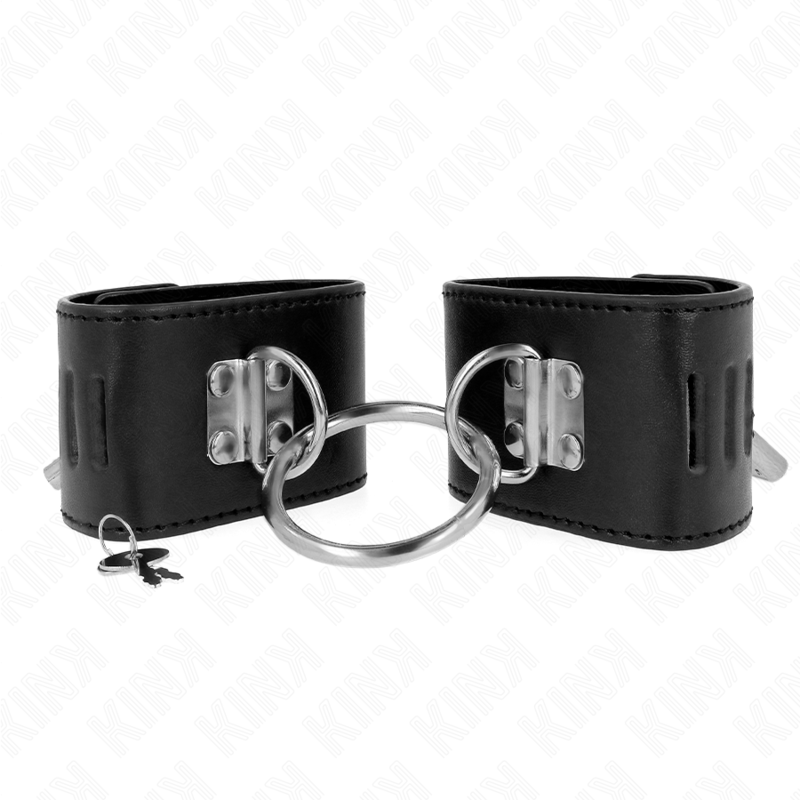 Comprar KINK Muñequeras Fijas Con Anilla Y Cierre Candado Negro – Diseño Ajustable Para Mayor Comodidad Y Estilo-Noxtic