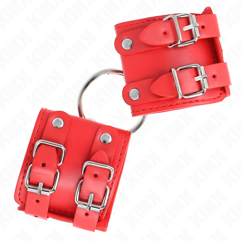 Comprar KINK Muñequera Fija Roja Con Anilla Y Tachuelas – Diseño Elegante Para Comodidad Y Estilo-Noxtic