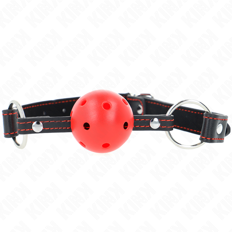 Comprar KINK Mordaza De Bola 4.5 Cm Roja – Diseño Hueco Para Experiencias Sensitivas-Noxtic