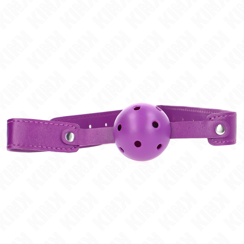 Comprar KINK Mordaza De Bola Transpirable Morado – Diseño Ergonómico Para Placer Confortable-Noxtic