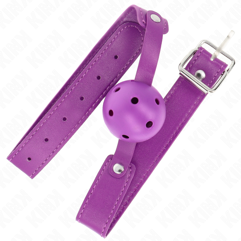 Comprar KINK Mordaza De Bola Transpirable Morado – Diseño Ergonómico Para Placer Confortable-Noxtic