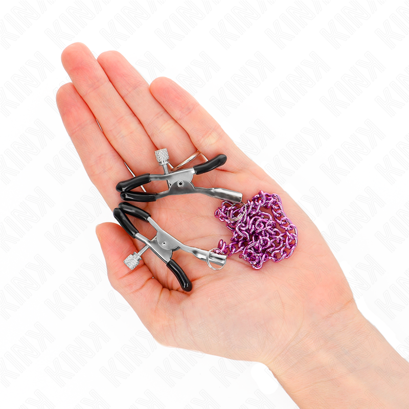 Comprar KINK Pinzas Para Pezones Con Cadena Violeta 30 Cm – Estimulación Sensorial Elegante Para Momentos Únicos-Noxtic
