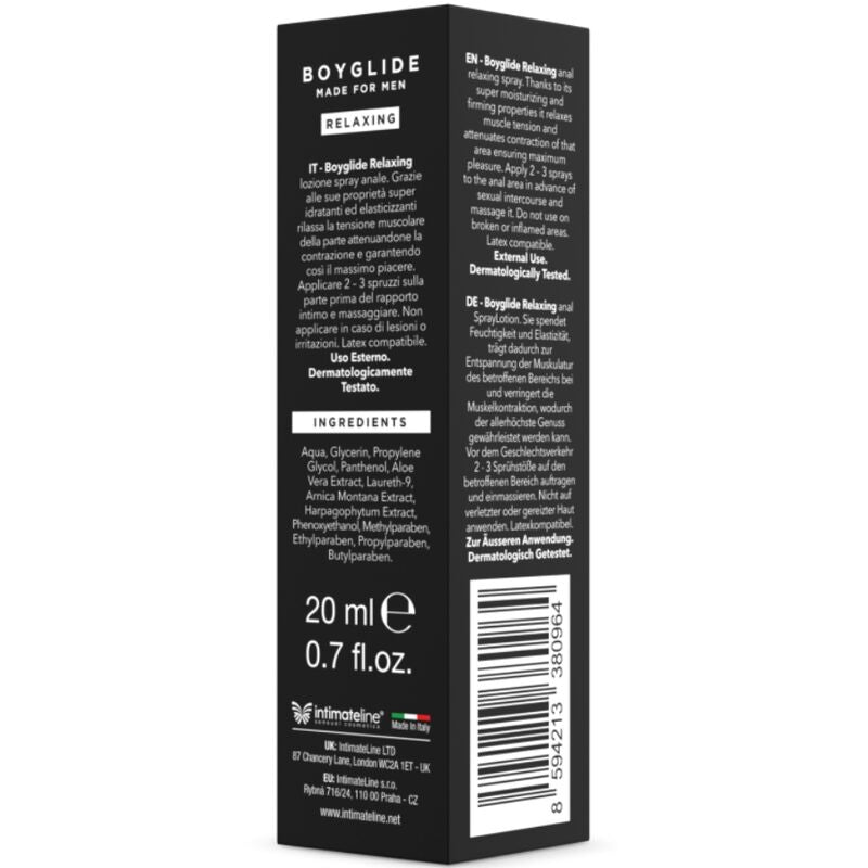 Comprar INTIMATELINE Boyglide Spray Relajante Anal 20 ML – Loción Hidratante Para Máximo Placer-Noxtic