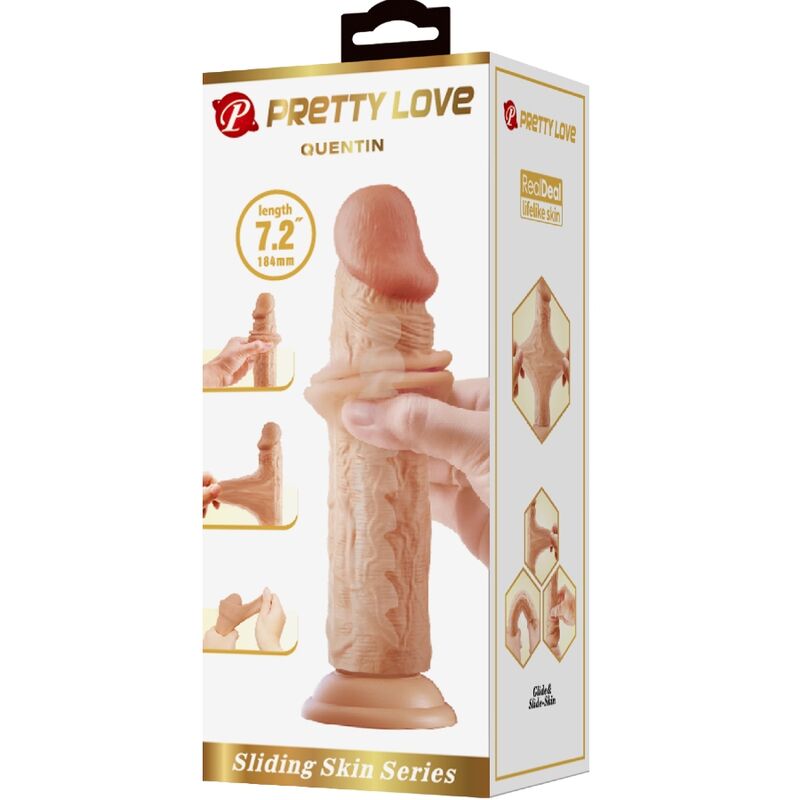 Comprar PRETTY LOVE Quentin Dildo Realista 18 Cm Natural – Diseño Detallado Para Experiencia Sensorial Auténtica-Noxtic