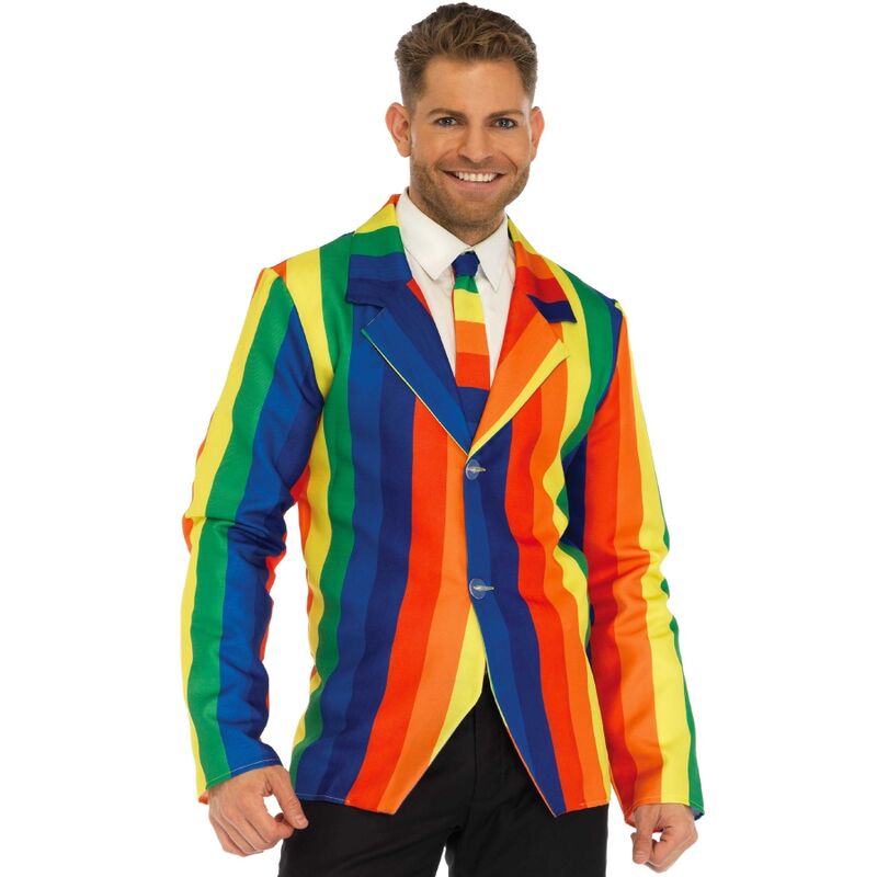Comprar LEG AVENUE Traje Blazer Con Corbata Arcoíris – Conjunto Vibrante Para Celebraciones Divertidas-Noxtic