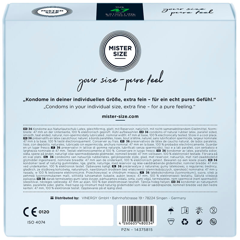 Comprar MISTER SIZE Preservativos Talla XS 47 Mm – Ajuste Perfecto Para Mayor Comodidad-PRESERVATIVOS-Noxtic