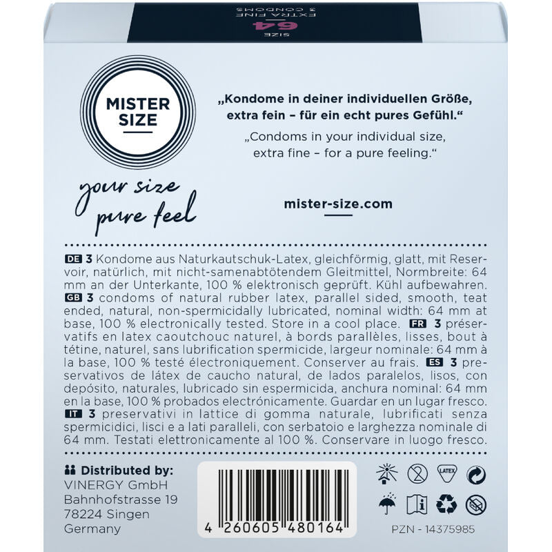 Comprar Mister Size Preservativos Talla XXL 64 Mm – Ajuste Excepcional Para Mayor Comodidad-PRESERVATIVOS-Noxtic