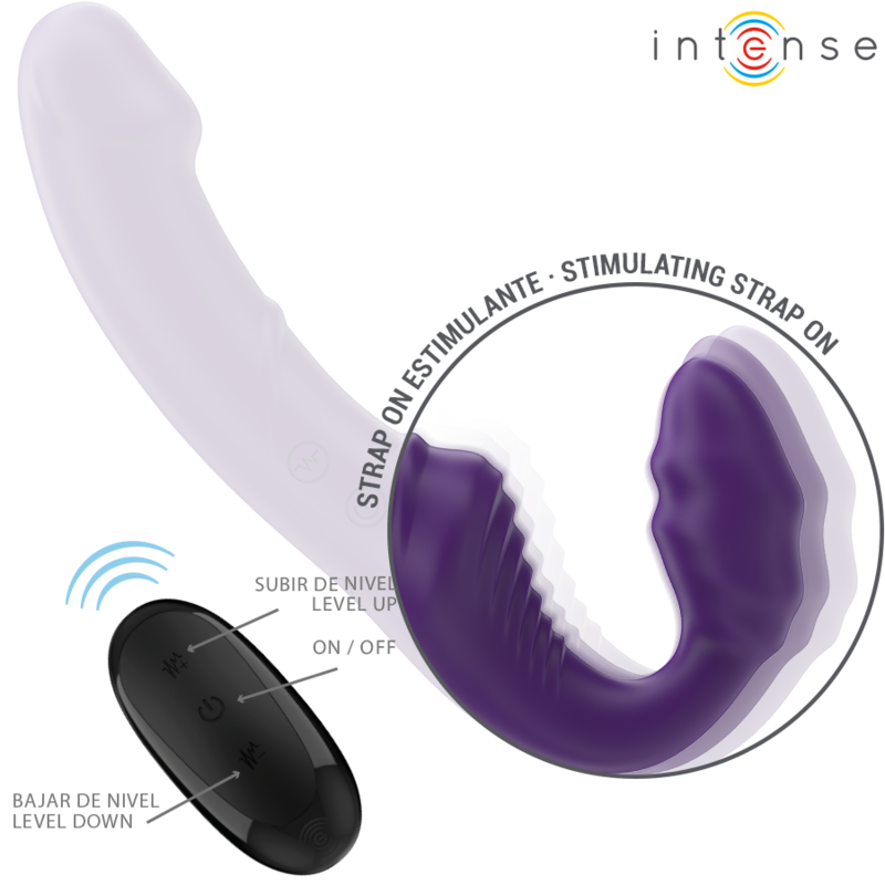 Comprar INTENSE Jill Vibrador Doble 20 CM Violeta – Diseño Control Remoto Para Experiencia Única-Noxtic