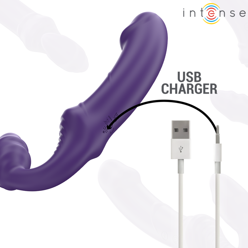 Comprar INTENSE Jill Vibrador Doble 20 CM Violeta – Diseño Control Remoto Para Experiencia Única-Noxtic