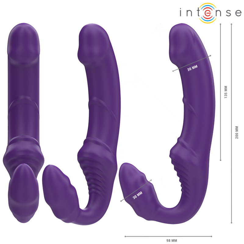 Comprar INTENSE Jill Vibrador Doble 20 CM Violeta – Diseño Control Remoto Para Experiencia Única-Noxtic