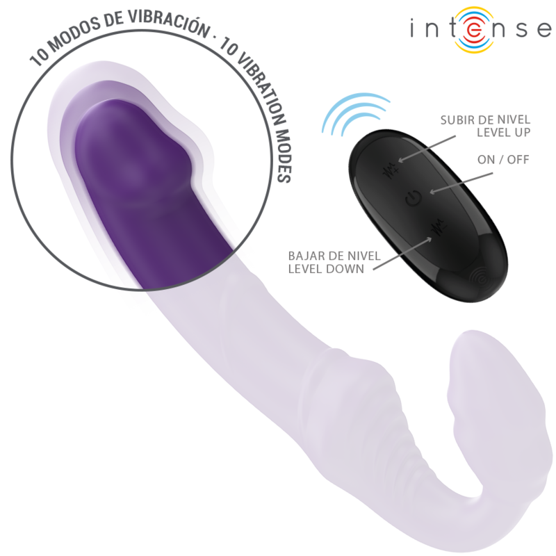Comprar INTENSE Jill Vibrador Doble 20 CM Violeta – Diseño Control Remoto Para Experiencia Única-Noxtic