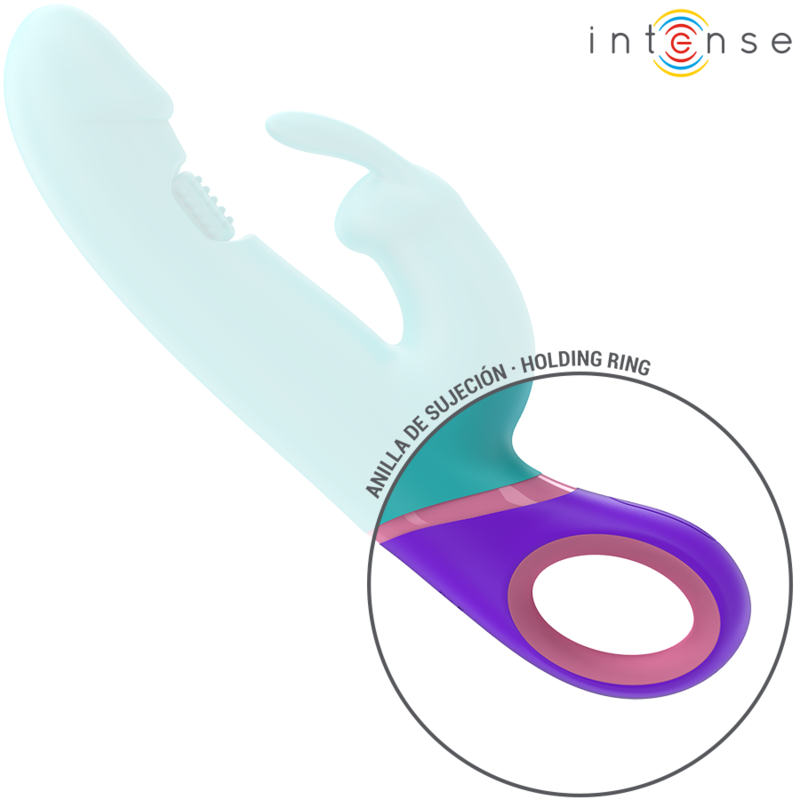 Comprar INTENSE Mónica Vibrador Rabbit Azul – Diseño Ergonómico Con Estimulador Rotatorio Para Placer Total-Noxtic
