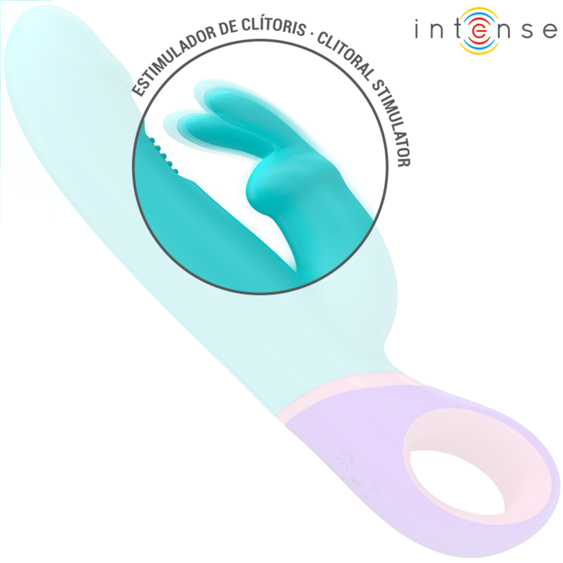 Comprar INTENSE Mónica Vibrador Rabbit Azul – Diseño Ergonómico Con Estimulador Rotatorio Para Placer Total-Noxtic