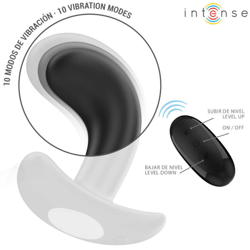 Comprar INTENSE Chandler Plug Anal Negro – Plug Con 10 Vibraciones Y Control Remoto Para Placer Personalizado-Noxtic