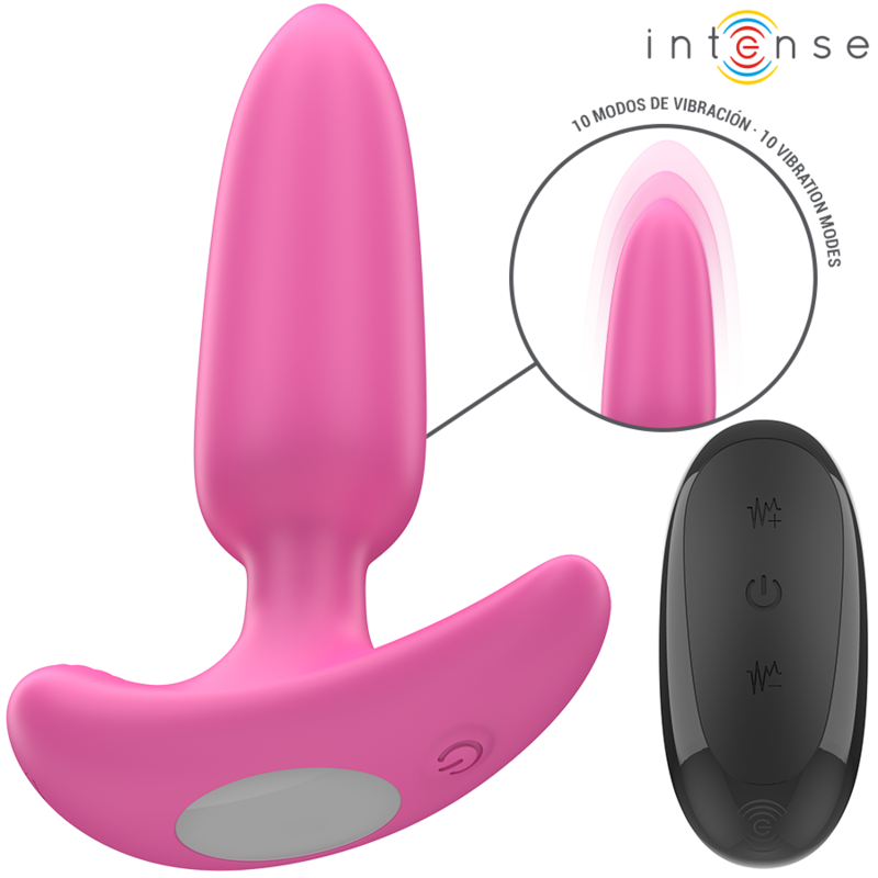 Comprar INTENSE Ross Plug Anal Rosa – Plug Con 10 Vibraciones Y Control Remoto Para Placer Personal-Noxtic