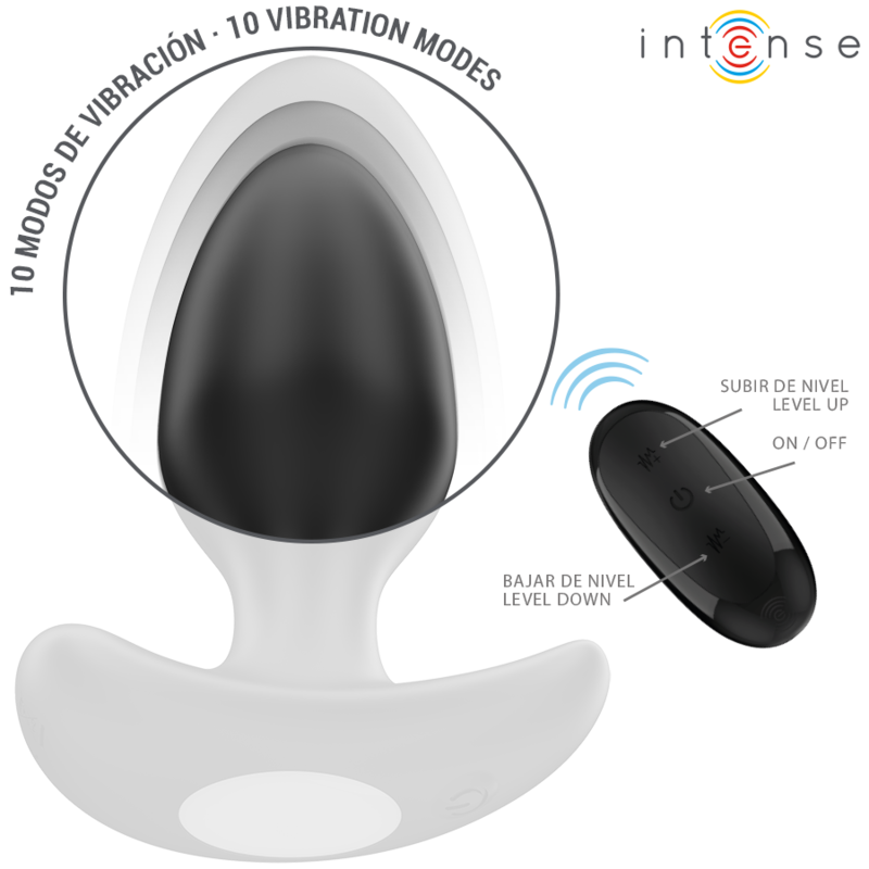 Comprar Intense Joey Plug Anal Negro – Plug Con 10 Modos De Vibración Y Control Remoto-Noxtic
