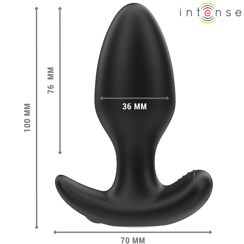 Comprar Intense Joey Plug Anal Negro – Plug Con 10 Modos De Vibración Y Control Remoto-Noxtic