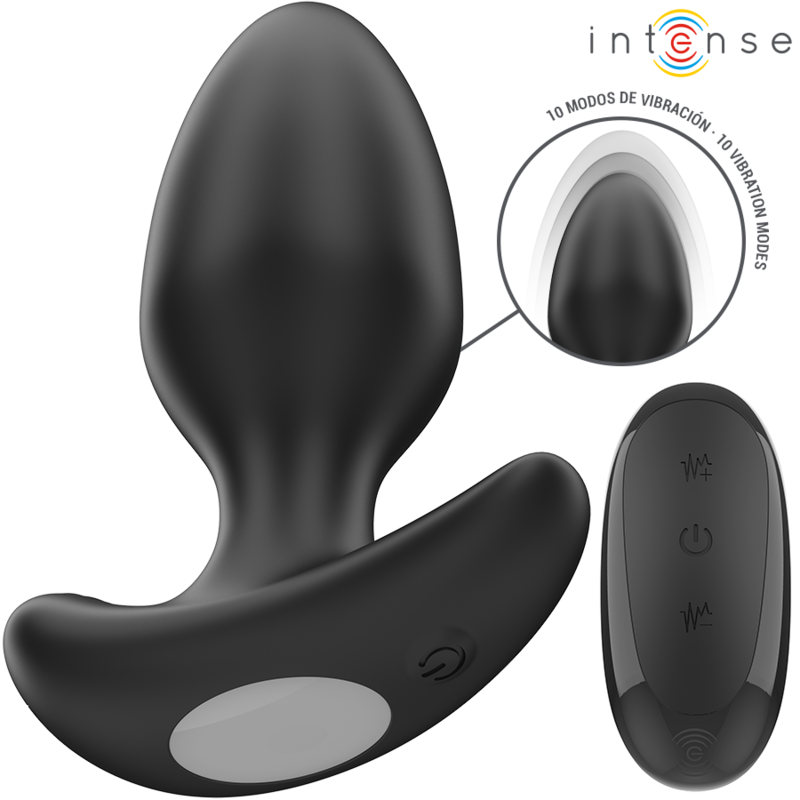 Comprar Intense Joey Plug Anal Negro – Plug Con 10 Modos De Vibración Y Control Remoto-Noxtic