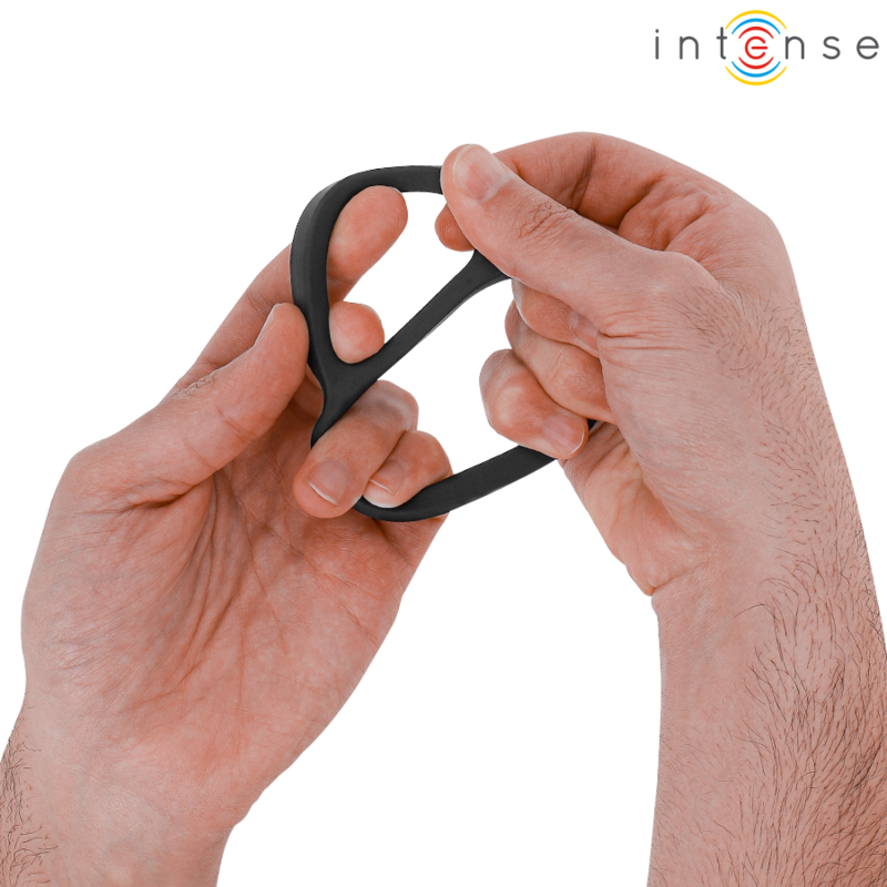 Comprar INTENSE Anillo Doble De Silicona Negra – Diseño Sofisticado Para Placer Aumentado-Noxtic