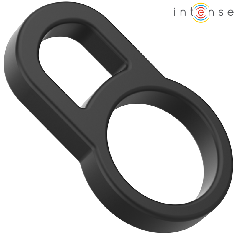 Comprar INTENSE Anillo Doble De Silicona Negra – Diseño Sofisticado Para Placer Aumentado-Noxtic
