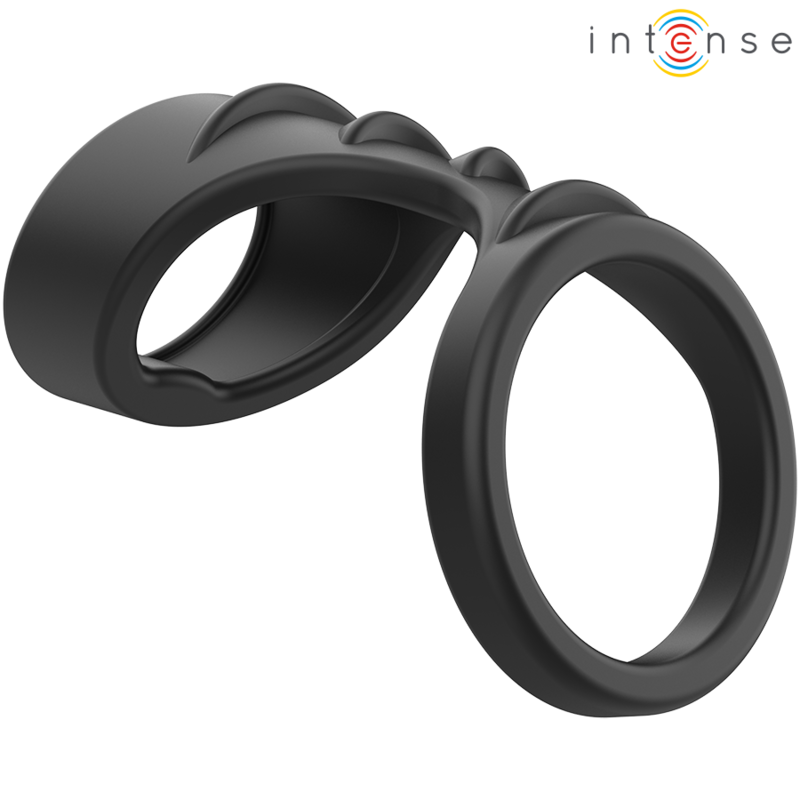 Comprar INTENSE Anillo Doble Theo Negro – Diseño Innovador Para Mayor Comodidad Sensual-Noxtic