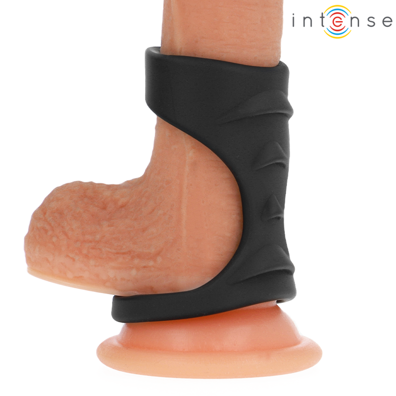 Comprar INTENSE Anillo Doble Theo Negro – Diseño Innovador Para Mayor Comodidad Sensual-Noxtic